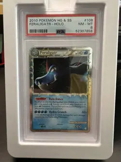 2010 Pokemon HG & SS Feraligatr Prime - Holo #108 PSA 8 NM - MT - Image 1