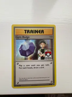 Pokemon TCG 2016 XY Promo Gym Badge Brock - XY203 Stamped Pokemon League - Image 1