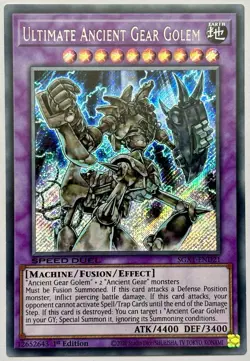 SGX1-END21 Ultimate Ancient Gear Golem - Secret Rare 1st Edition Lightly Played - Image 1
