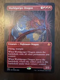 Worldgorger Dragon : MTG / Borderless / Dominaria Remastered #437 - Image 1