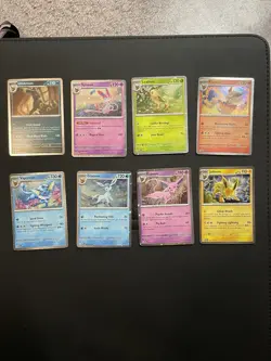 Prismatic Evolutions Costco 8 Mini Tin Cosmos Promo Cards SET #4 - Image 1
