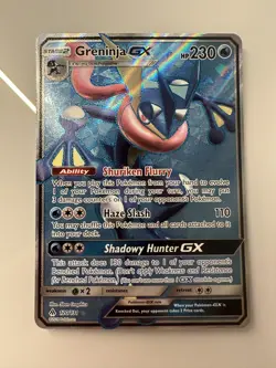 Pokemon Card Greninja GX 120/131 Full Art Ultra Rare Forbidden Light - (LP) - Image 1