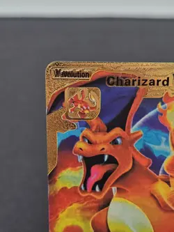 Pokemon Charizard V 522HP Gold Foil Fan Art Card SRL 07-03 Interlaced Flames - Image 2