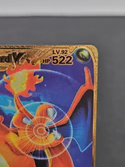 Pokemon Charizard V 522HP Gold Foil Fan Art Card SRL 07-03 Interlaced Flames - Image 3