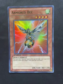 Yu-Gi-Oh TCG Armored Bee PRC1-EN007 1st Edition Super Rare Card Played LP - Image 1