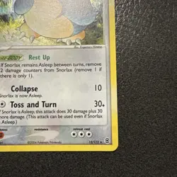 Pokemon Card Snorlax 15/112 Holo Fire Red Leaf Green FRLG Foil Vintage LP 2004 - Image 2