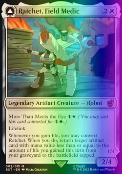 MTG Magic the Gathering Ratchet, Field Medic (2/60) Transformers NM FOIL - Image 1