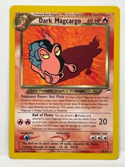 Pokemon Dark Magcargo Neo Destiny Regular 18/105 - LP - Image 1