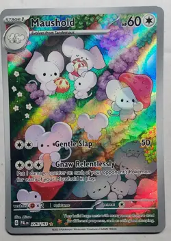 Pokemon Lot Of 4, Full Art, Maushold, Misty's Pysduck, Sawsbuck, Swoobat. - Image 3