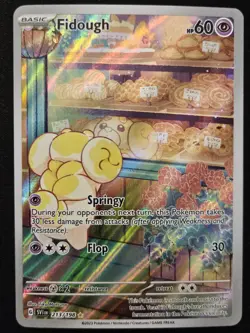 Fidough 213/198 Scarlet & Violet Full Art Illustration Rare Holo Pokemon 2023 NM - Image 1