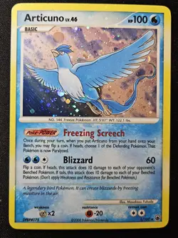 HOLO BLEED 4x SWIRL Articuno 1/100 D&P Majestic Dawn Holo Rare Pokemon 2008 LP - Image 1