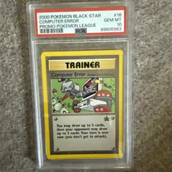 2000 POKEMON BLACK STAR PROMO POKEMON LEAGUE #16 COMPUTER ERROR PSA 10! 👀 - Image 1