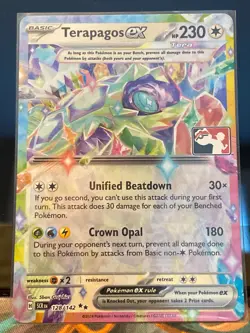 Terapagos EX 128/142 NM Pokemon Play! Prize Pack Play Stamp Series 6 - Image 1