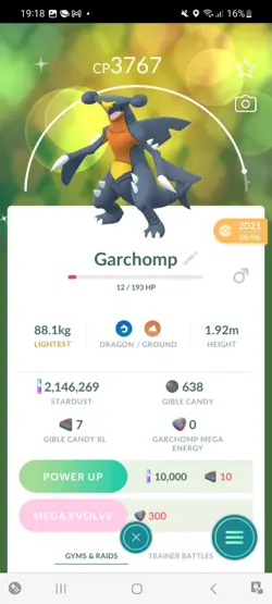 Pokemon Go Shiny Garchomp (High Cp ) - Image 1
