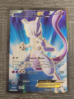 Pokemon TCG XY - BREAKthrough #157/162 Mewtwo EX (157 Full Art) - PLAYED - Image 1