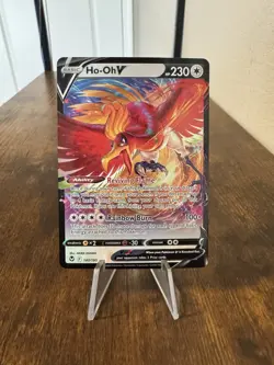HO-OH V 2022 Pokemon Sword and Shield Silver Tempest #140 HOLO NM - Image 1