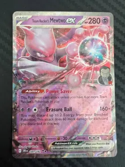 Pokemon TCG Team Rockets Mewtwo EX Double Rare 081/182 Destined Rivals NM - Image 1