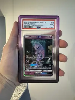 Pokemon Mewtwo GX Shining Legends Secret Rare #78 PSA 9 Mint - Image 1