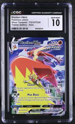 BLAZIKEN VMAX Silver Tempest Trainer Gallery Holo #TG15 CGC 10 Gem Mint Pokemon - Image 1