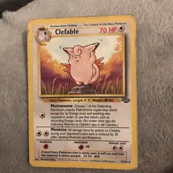 Pokemon TCG Clefable Jungle 17/64 Regular Rare (used quality) - Image 1