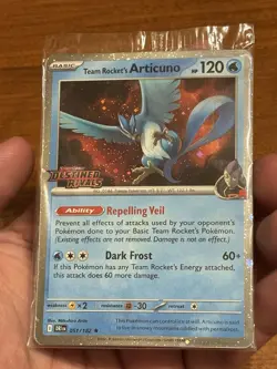 Team Rocket's Articuno 051/182 Pokemon Destined Rivals Stamped Sealed Promo - NM - Image 2