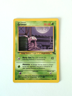 Pokemon Card WOTC Grimer 48/62 Fossil Non-holo Common Unlimited 1999 - NM - Image 1