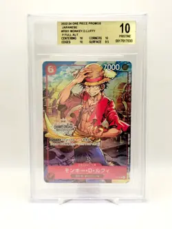 🏅BGS10 P-001 MONKEY.D.LUFFY One Piece Card Game JAP - Image 1