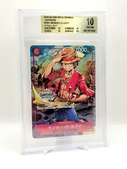🏅BGS10 P-001 MONKEY.D.LUFFY One Piece Card Game JAP - Image 2