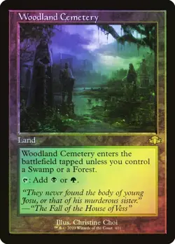 Woodland Cemetery Foil Retro Frame Dominaria Remastered NM MTG - Image 1