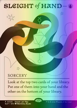 MTG Magic the Gathering Sleight of Hand (25/26) Secret Lair Showdown LP FOIL - Image 1