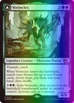 MTG Magic the Gathering Vorinclex (213s/200) March of the Machine Promos LP FOIL - Image 1
