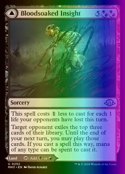 MTG Magic the Gathering Bloodsoaked Insight (252/703) Modern Horizons 3 LP FOIL - Image 1