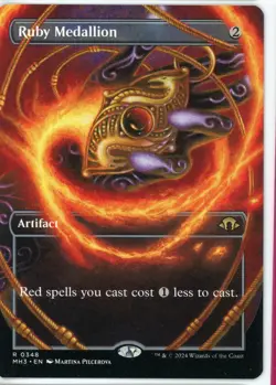 2024 Magic the Gathering Ruby Medallion Artifact Borderless Near Mint - Image 1