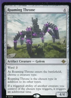 2023 Magic the Gathering Roaming Throne Artifact Creature Golem Near Mint - Image 1
