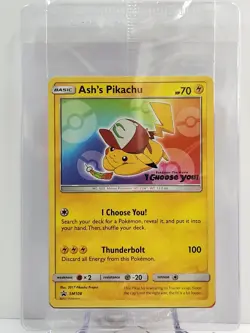 *SEALED* Pokemon Ash's Pikachu SM108 Sun & Moon Black Star Promo: I Choose You - Image 1