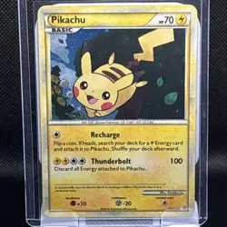 Pikachu HG5503 Pokemon 2010 Black Star Promo Holo Rare LP - Image 1