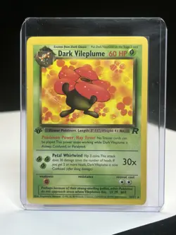 Pokemon TCG Dark Vileplume 30/82 1st Edition Team Rocket Non-Holo Rare - Image 1