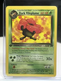 Pokemon TCG Dark Vileplume 30/82 1st Edition Team Rocket Non-Holo Rare - Image 2