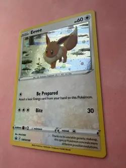Eevee SWSH190 SWSH Black Star Promo Cosmos Holo w/ Swirl - Pokemon TCG Eng LP - Image 2