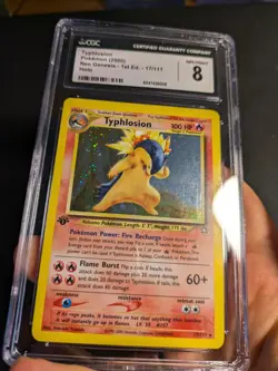 Pokemon Typhlosion 17/111 1st Edition Neo Genesis Holo Rare PSA/CGC 8 NM-MT! - Image 4