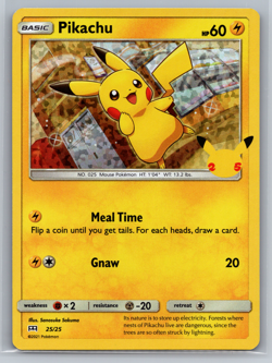 Pikachu - 25/25 Holo McDonald's 25th Anniversary Promos NM Pokemon TCG 002 - Image 1