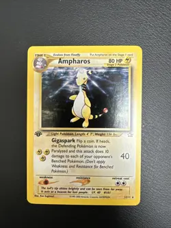 Pokemon TCG Ampharos Neo Genesis 1/111 Holo 1st Edition Holo Rare - Image 5