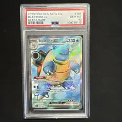 2023 Pokemon Mew En-151 Ultra Rare Blastoise EX #184 PSA 10 - Image 1
