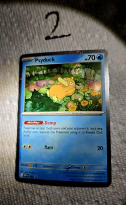 Pokemon Mega Evolution - Psyduck MEP #007 - Black Star Promo with Holo - SWIRL - Image 3