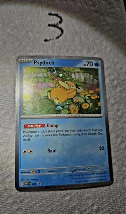 Pokemon Mega Evolution - Psyduck MEP #007 - Black Star Promo with Holo - SWIRL - Image 4