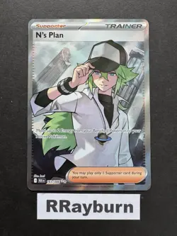Pokemon N's Plan Trainer 163/086 Sv: Black Bolt Secret Rare Holo - Image 1