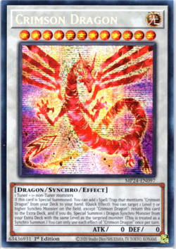 Crimson Dragon - MP24-EN097 - Prismatic Secret Rare 1st Edition Yugioh - Image 1