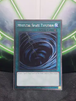 Yugioh Mystical Space Typhoon NKRT-EN040 Platinum Rare NM - Image 1