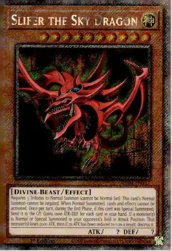 1x Slifer the Sky Dragon (Platinum Secr NM Eng YuGiOh - Quarter Century Stampede - Image 1