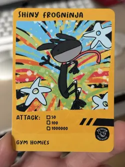 Shiny Frogninja Gym Homies Pokenot Patreon card Dysfunctional passholder - Image 1